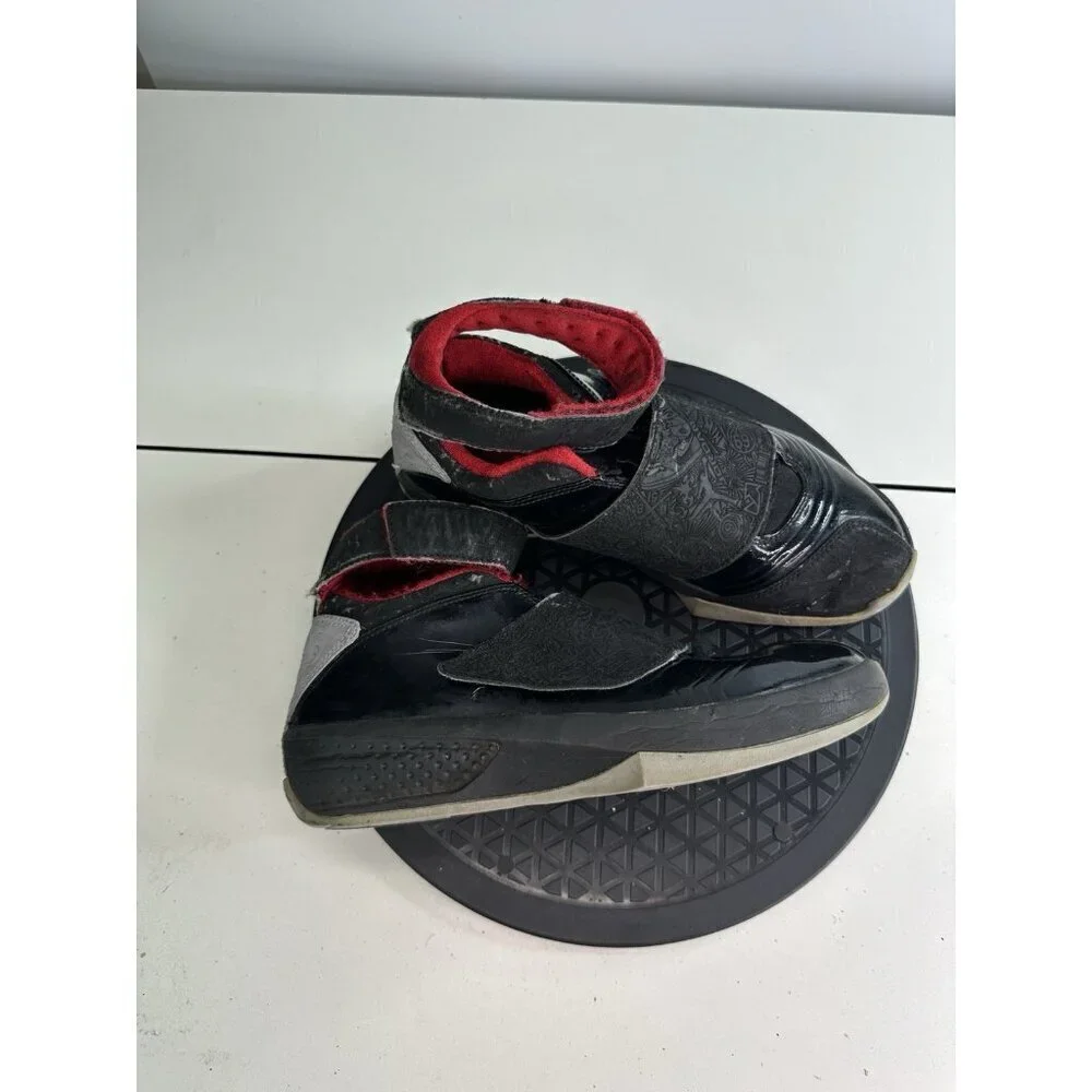 Size 5Y Air Jordan 20 OG GS Stealth 2005 Black Red 310456-001